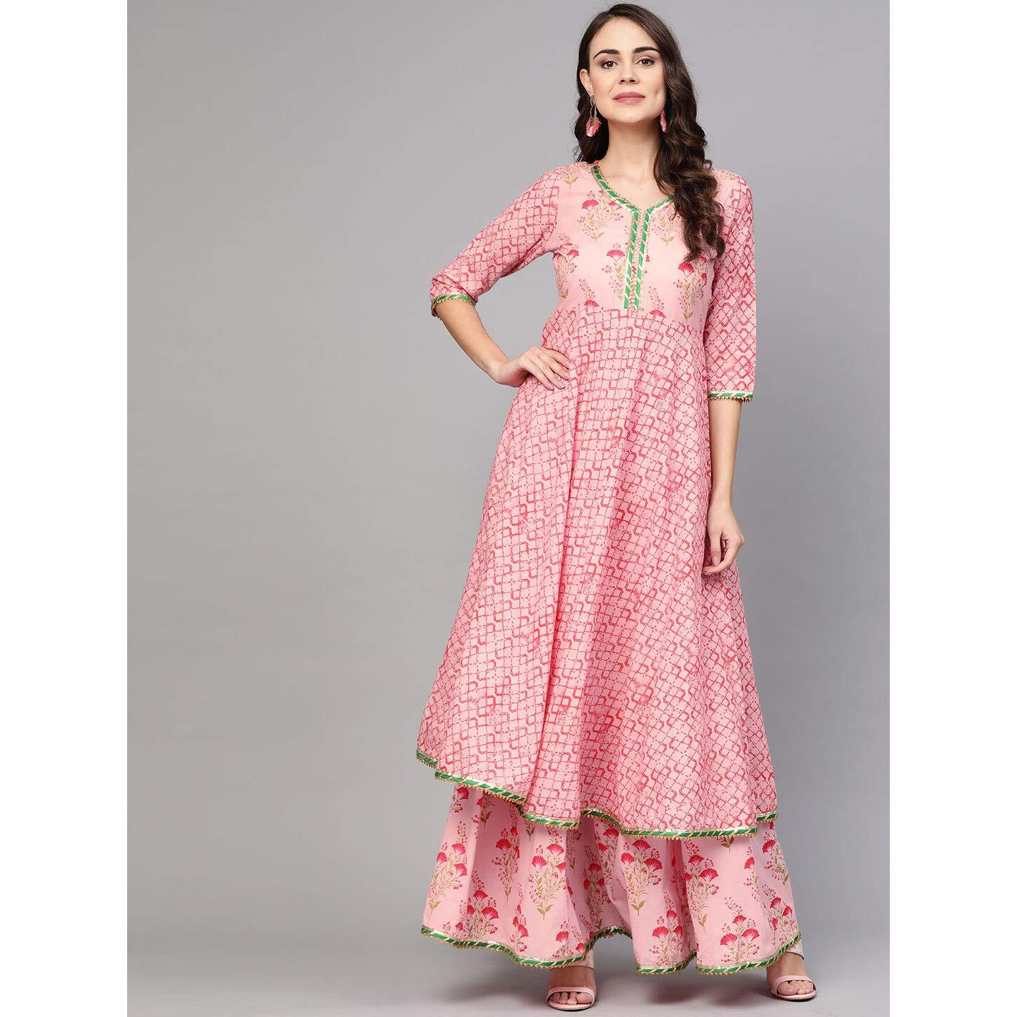 Idalia Pink Printed Kurta Set