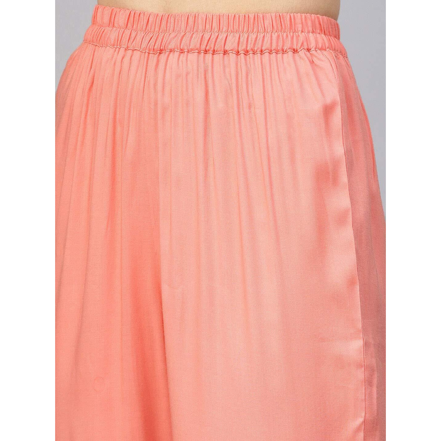 Idalia Peach Umbrella Print Kurta With Pants