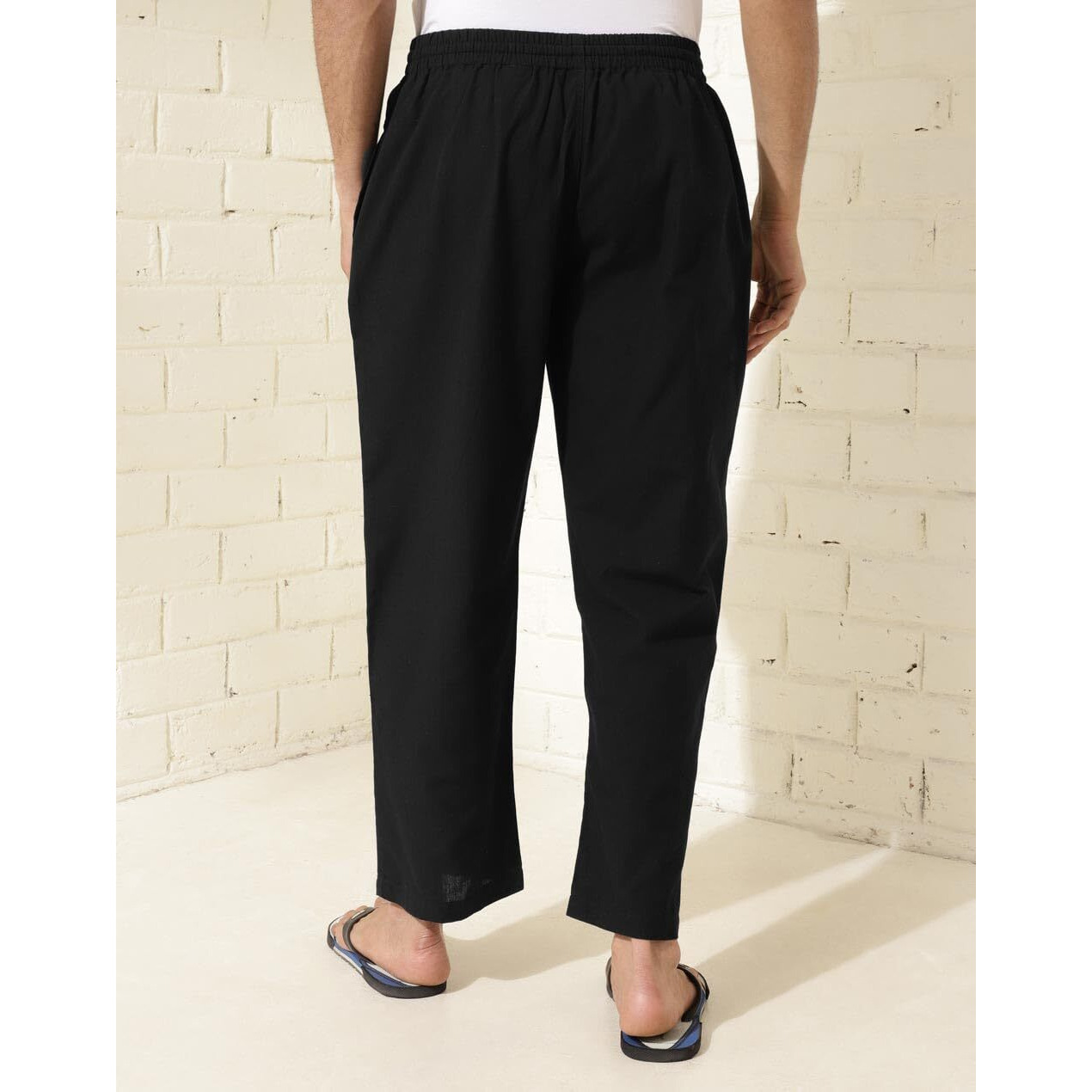 Fabindia Black Cotton Woven Pyjama