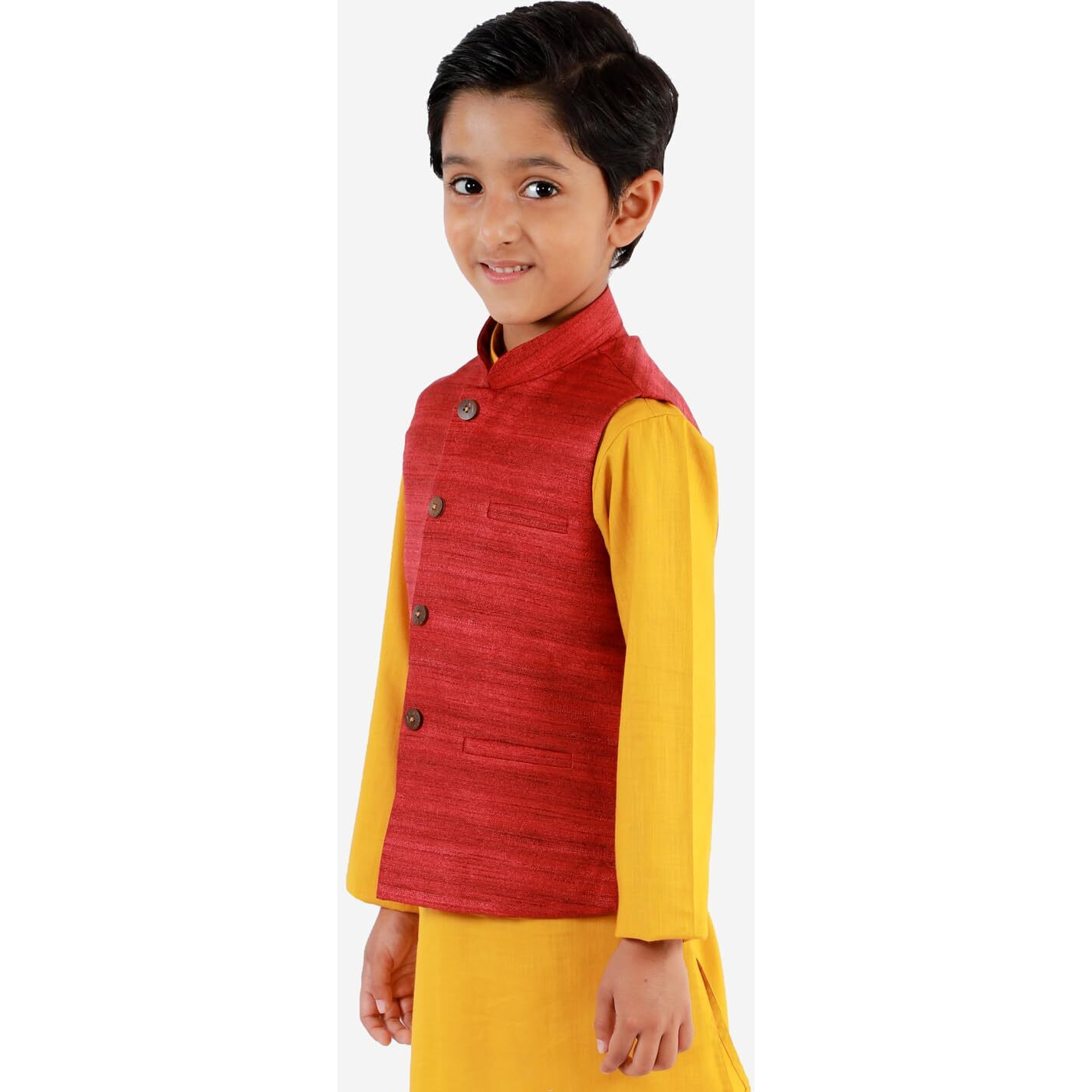 Jbn Creation Vastramay Boys' Maroon Nehru Jacket (B1344)