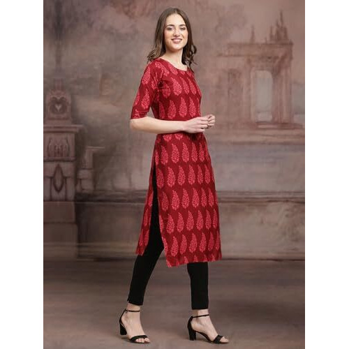 Pinkmint Crepe Printed Kurti For Womens College Wear Kurti For Women