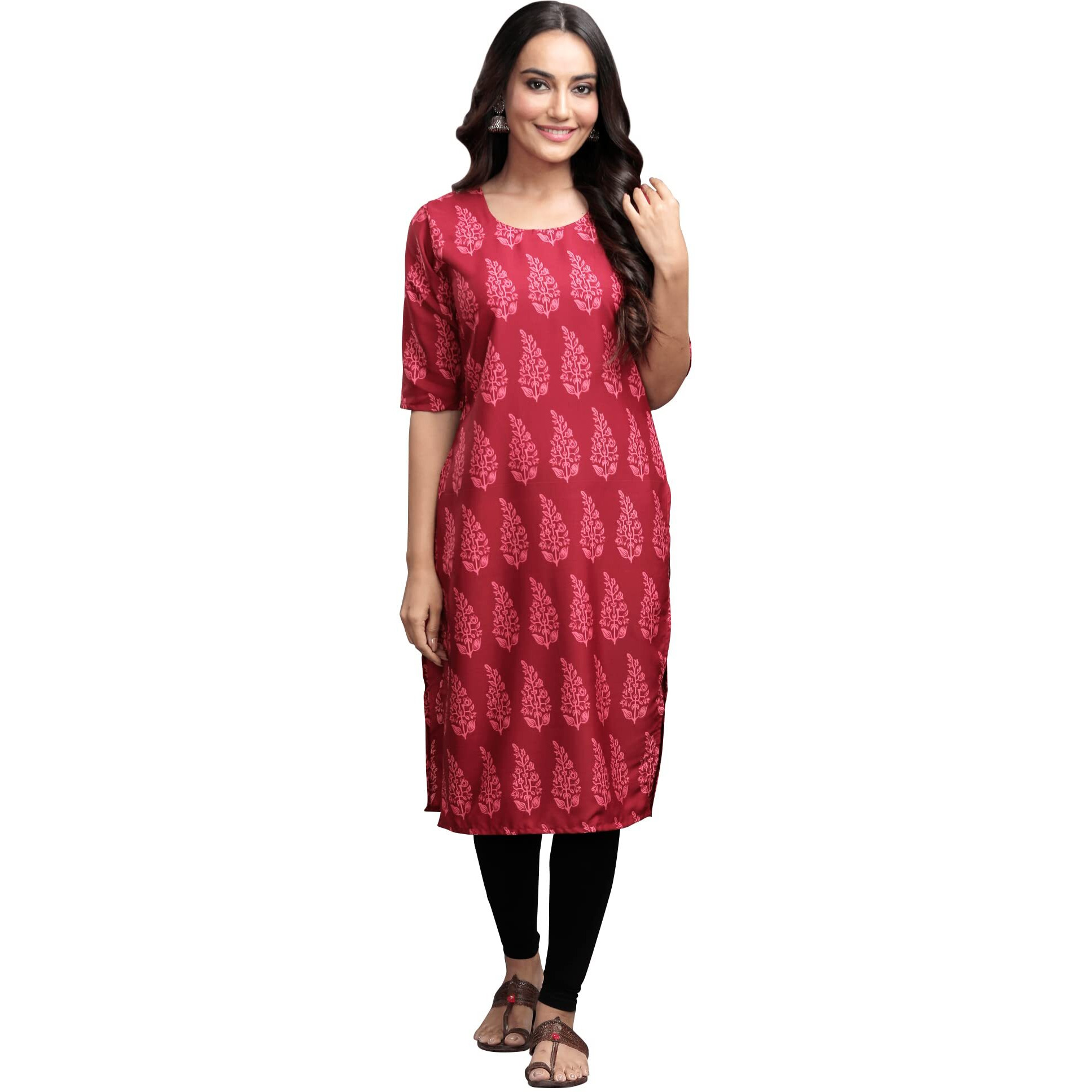Pinkmint Women's Digital Printed Straight Kurta[Surbhi-530337-Xl]