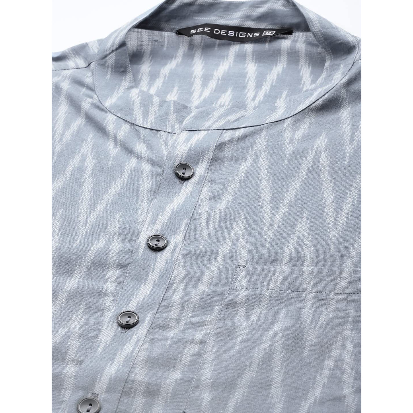 See Designs Cotton Regular Mens Kurta (15211092_Grey_S)