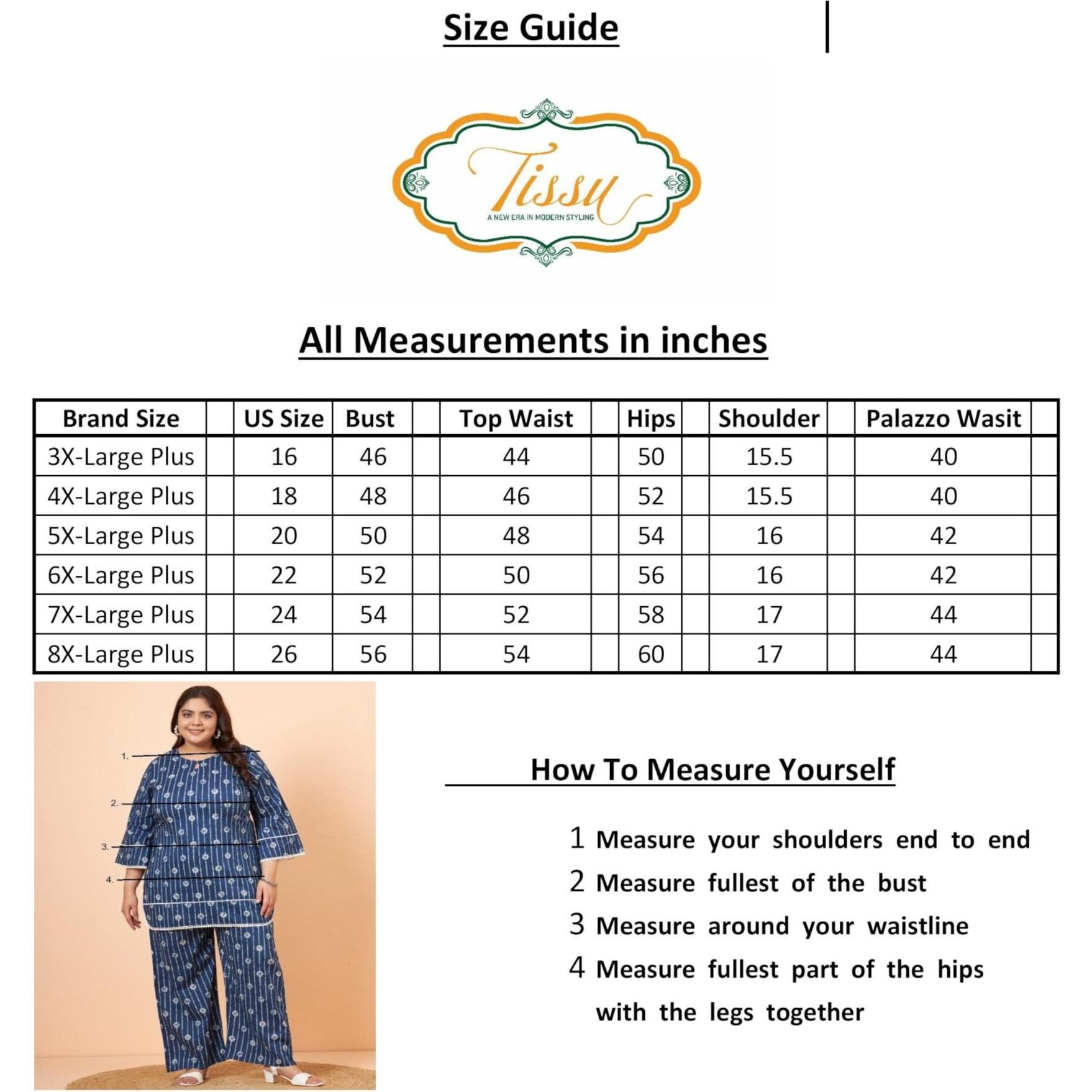 Tissu Women's Plus Size Floral Printed Pure Cotton Kurta Palazzo With Dupatta (T_674_Blue_3Xl)