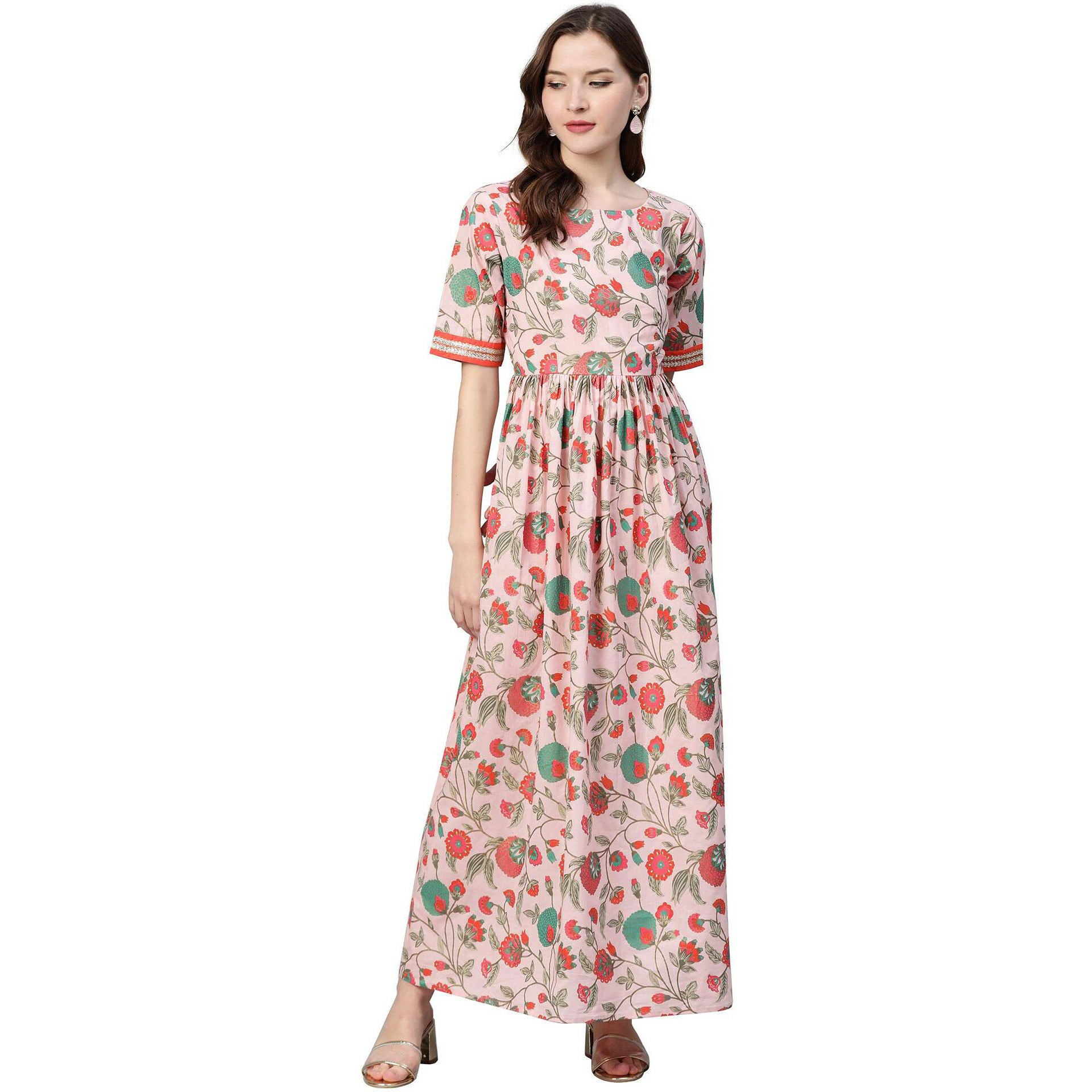 Idalia Pink Frilled Waist Dress