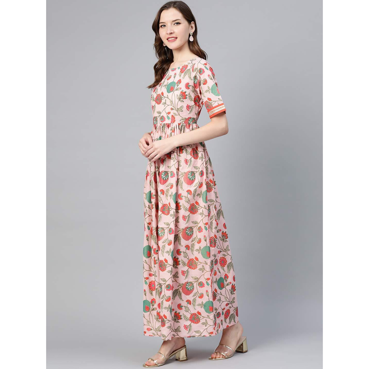 Idalia Pink Frilled Waist Dress