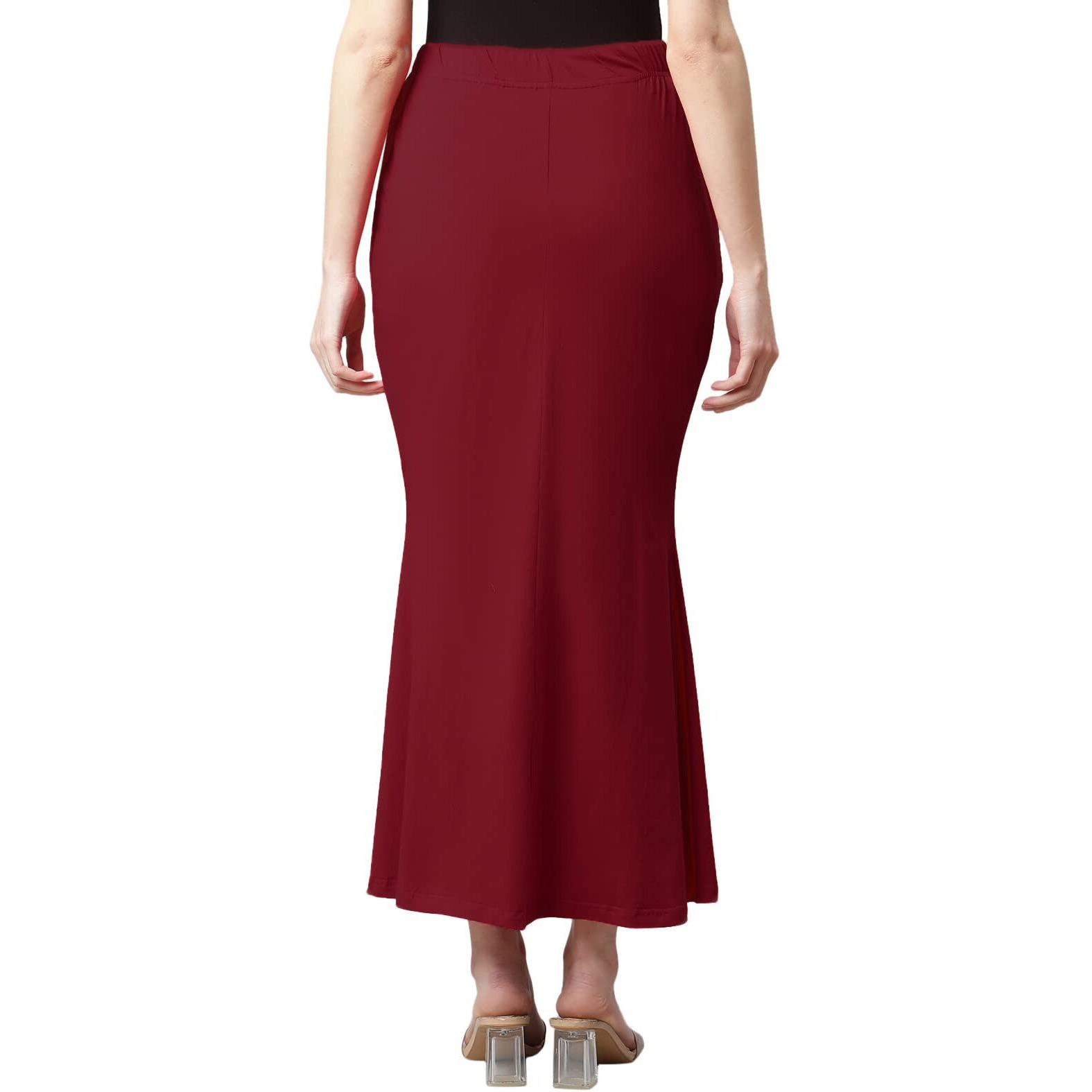 Greciilooks Womens Spandex Pant Liner Slip Regular Fit Petticoat (Maroon, Small)