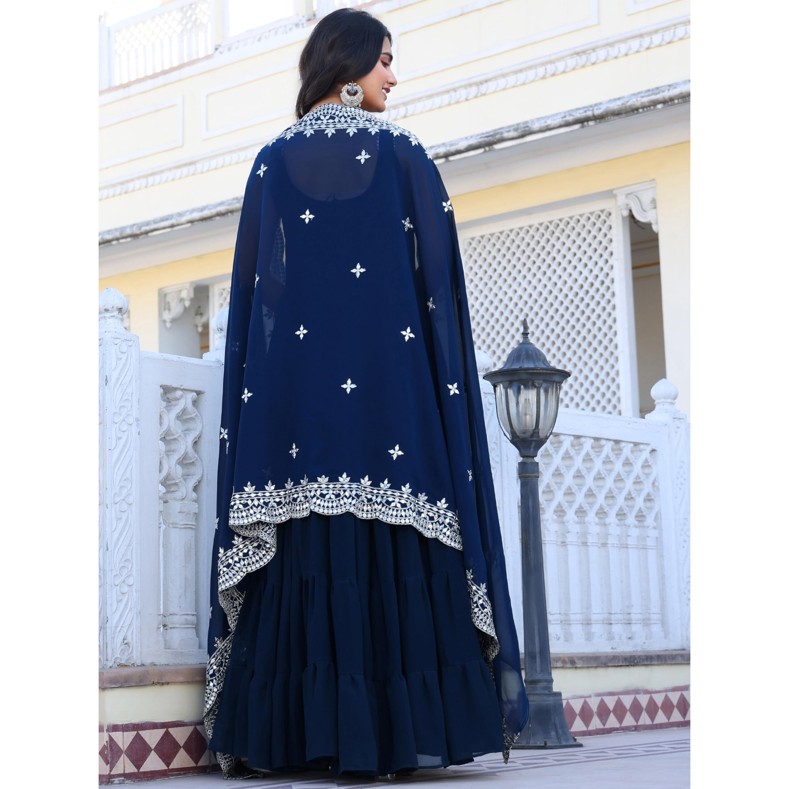 Fashion Basket Pink Georgette Anarkali Kurta For Women