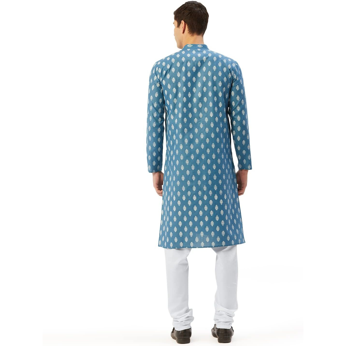 Jompers Men's Cotton Floral Printed Kurta Pyjama Set. (Teal, Xl)