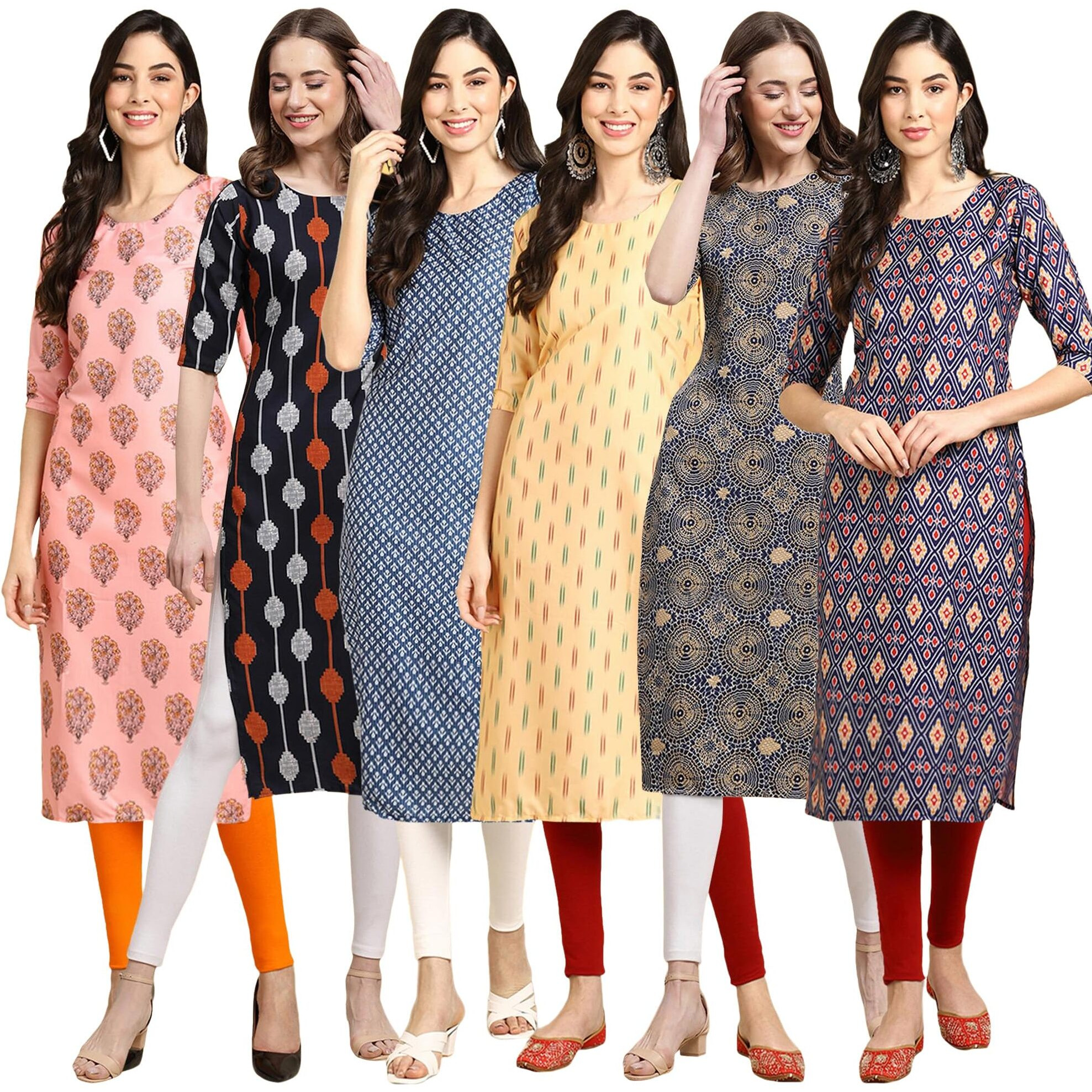Pinkmint Crepe Digital Printed Kurti For Womens Straight Kurti For Women Festival Wear Kurti For Women