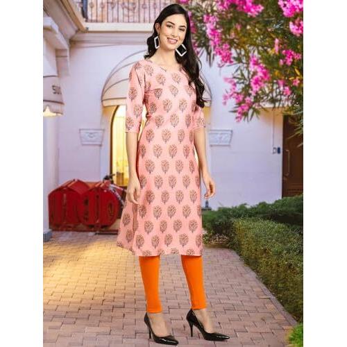 Pinkmint Crepe Digital Printed Kurti For Womens Straight Kurti For Women Festival Wear Kurti For Women