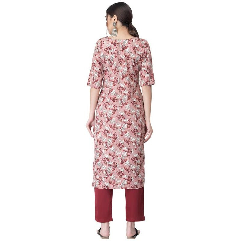 Pinkmint Kurta For Women, Kurta Kurti For Women, Stylish Latest Crepe Kurta, Womens Kurta(530418_L)