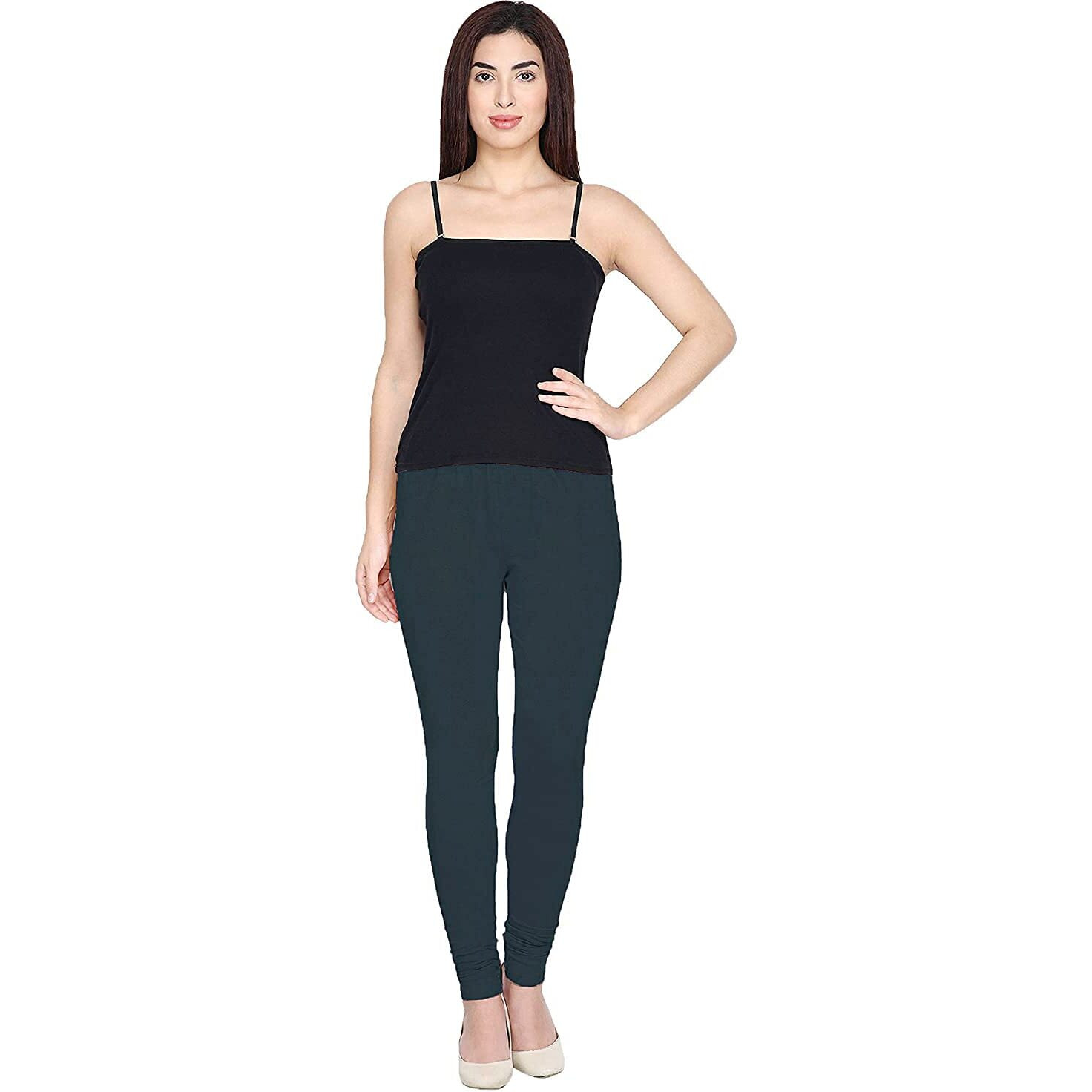 Shasmi Women's Stretch Leggings Com Chudidar Grey 57_Mint M