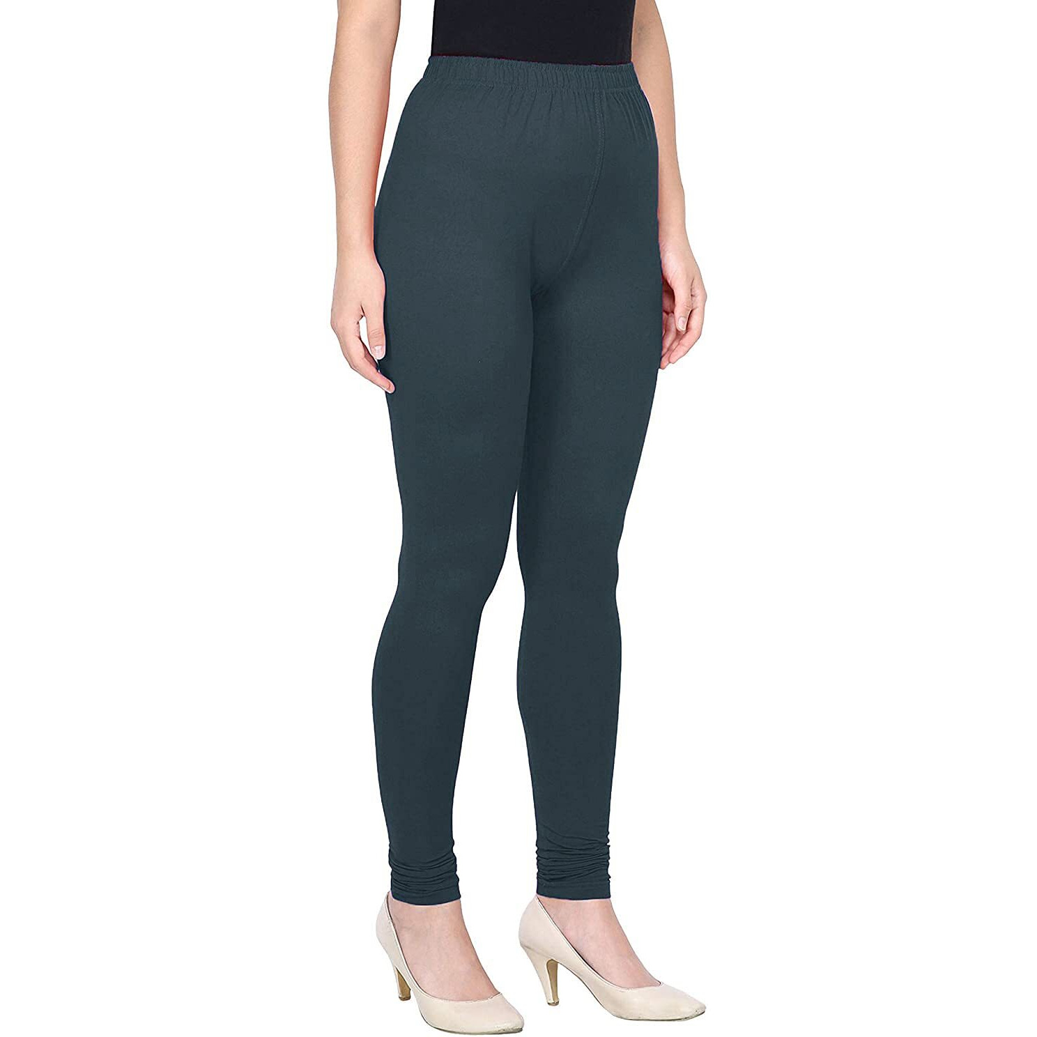 Shasmi Women's Stretch Leggings Com Chudidar Grey 57_Mint M