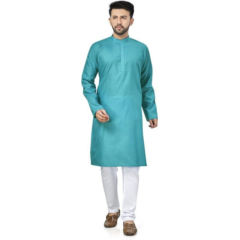 Be Active Men's Solid Green Kurta Set || Men Kurta Pajama || Men Kurta Pajama Set || Kurta Pajama For Men (N-Rfsk0001 28 Set S)