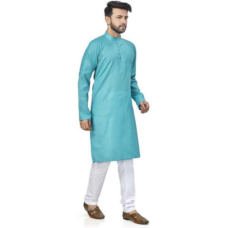 Be Active Men's Solid Green Kurta Set || Men Kurta Pajama || Men Kurta Pajama Set || Kurta Pajama For Men (N-Rfsk0001 28 Set S)