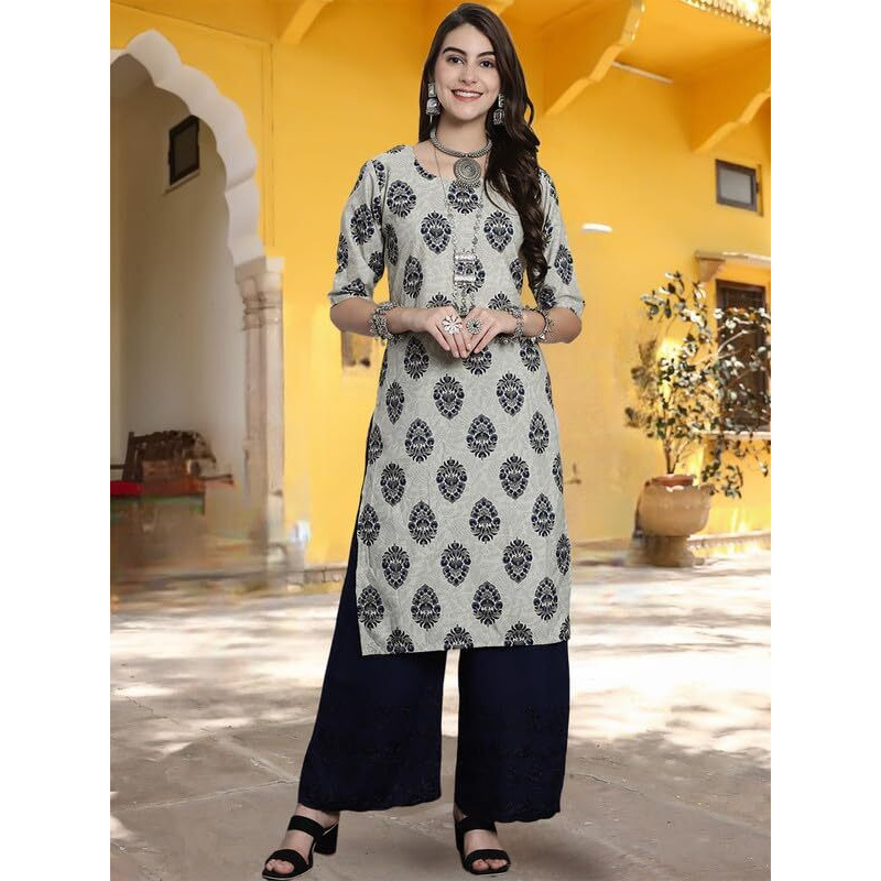 Tee Projekt Crepe Digital Printed Kurti For Women's Ll Effortless Elegance Kurti (Pack Of 6)