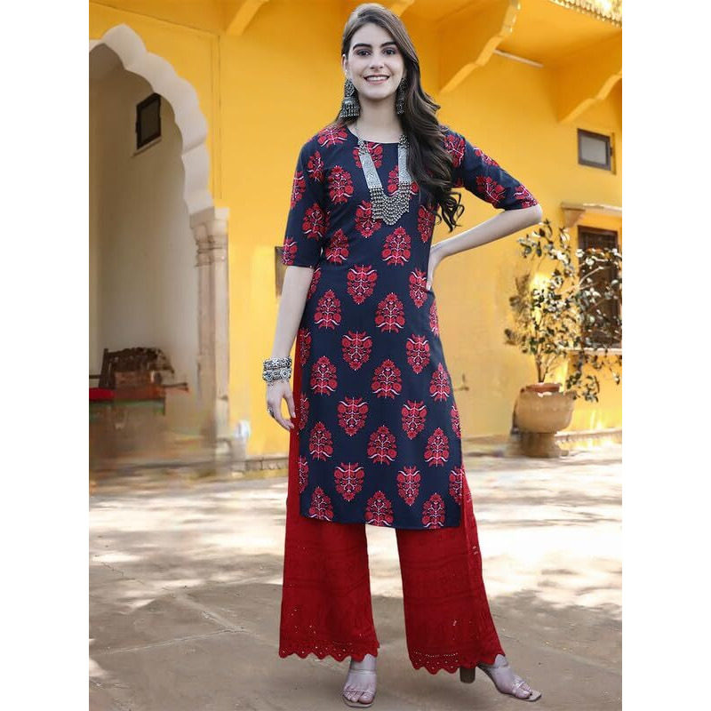 Tee Projekt Crepe Digital Printed Kurti For Women's Ll Effortless Elegance Kurti (Pack Of 6)