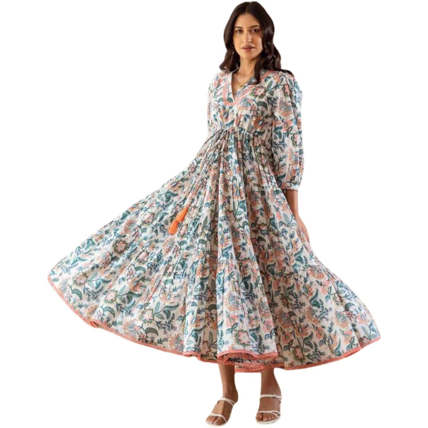Greciilooks Dress For Women Stylish | One Piece Dress For Women Long | Women Dress | Long Dress For Women | Maxi Dress For Women (In, Alpha, M, Regular, Blue)