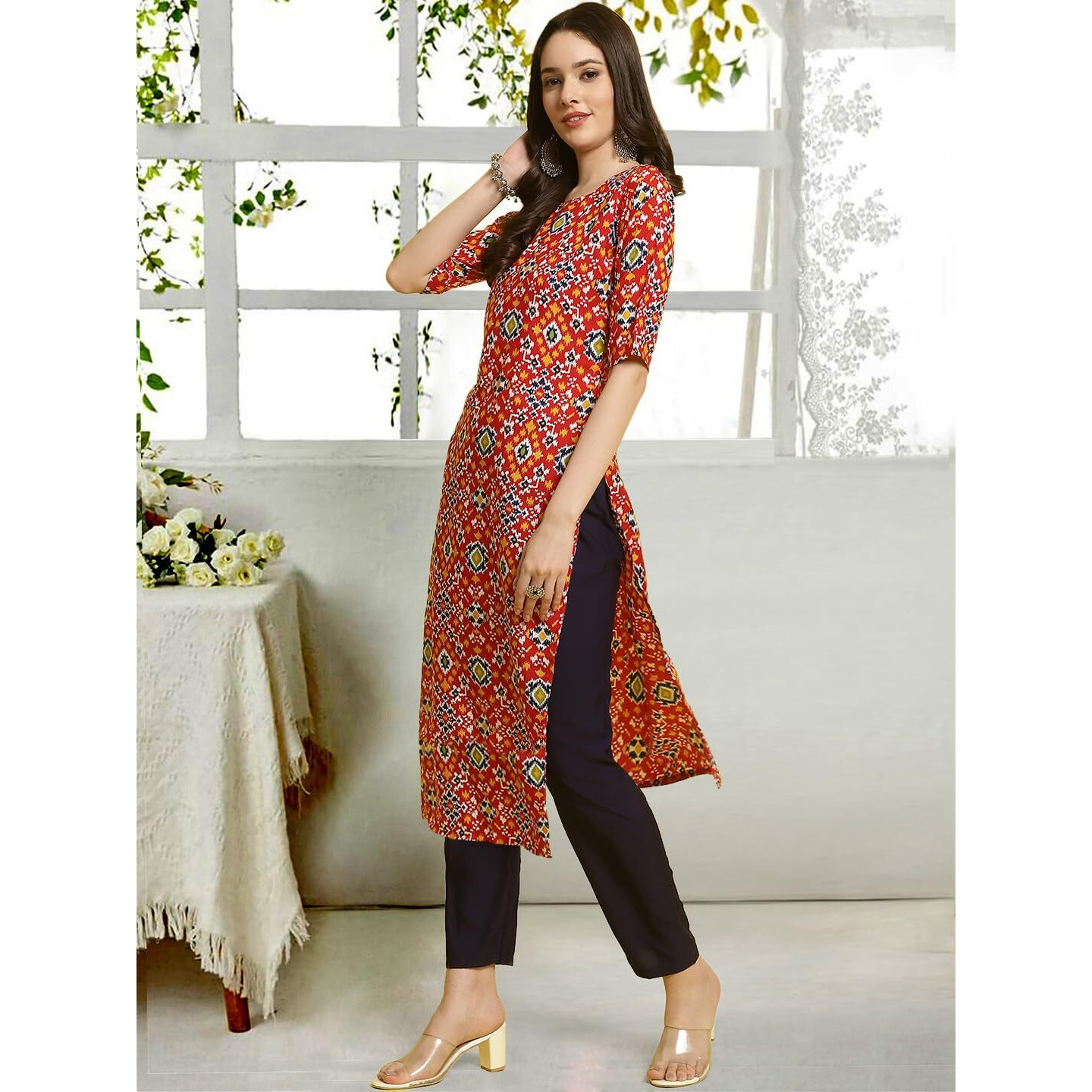 Tee Projekt Straight Kurta & Pant For Women Ethnic Kurta Set For Women (Pack Of 2)