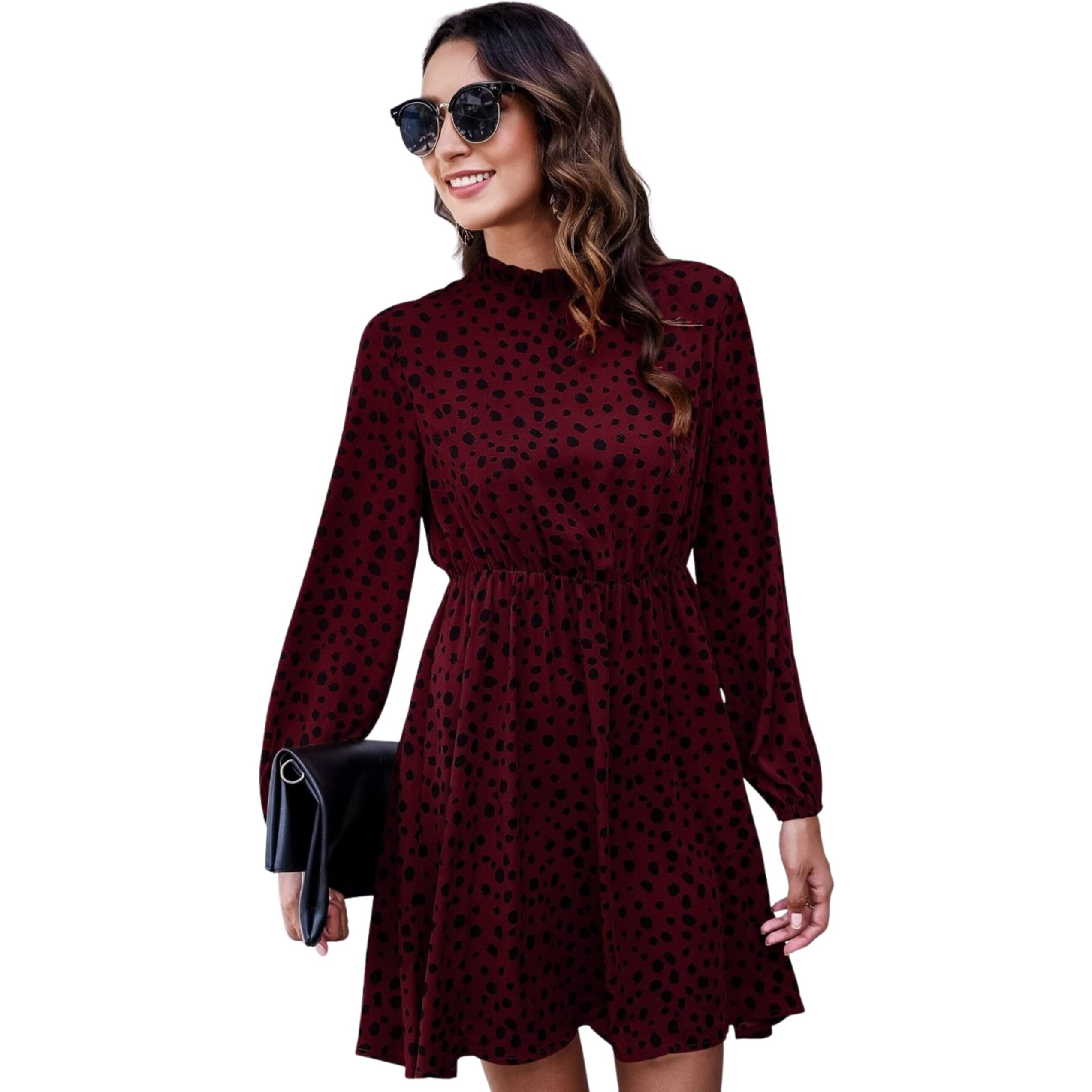 Leriya Fashion One Piece Dress For Women| Midi Dress For Women| Birthday Dress For Women Maroon