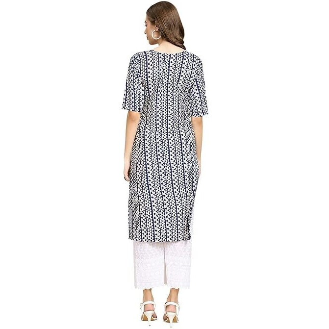 Pinkmint Women's Crepe Digital Print Straight Kurta [Pack Of 6] Multicolour