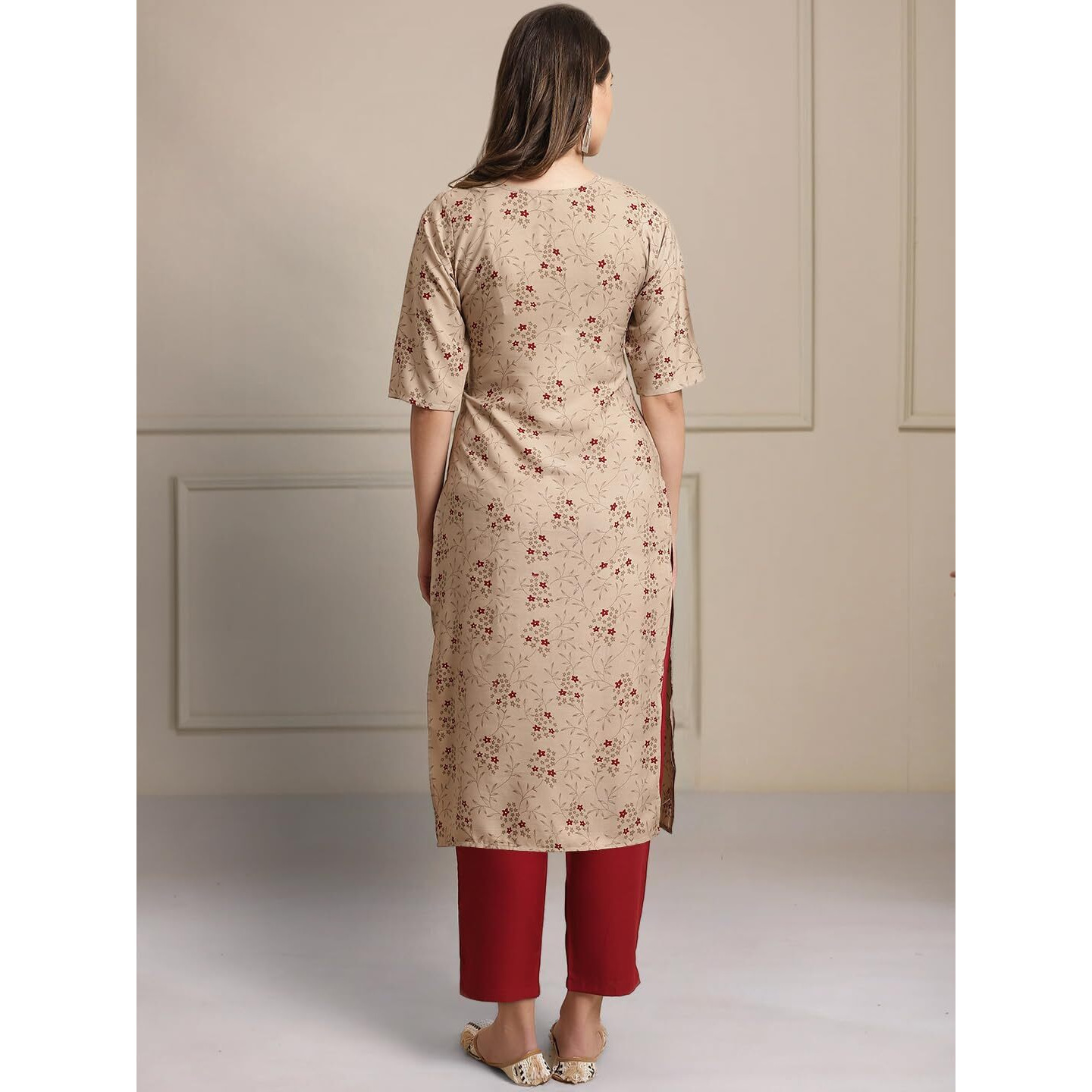 Tee Projekt Printed Crepe Kurti & Pant Set For Women Festival Wear Stylish Kurta Set