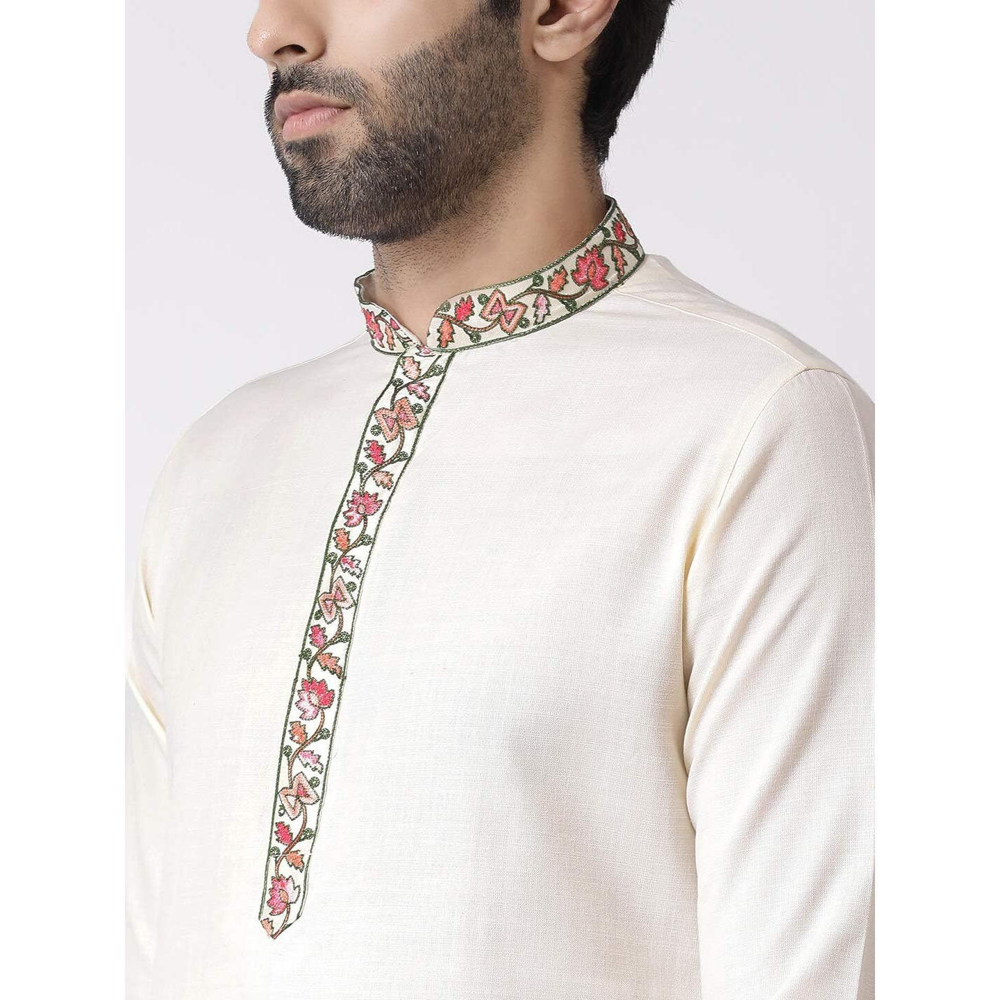 Kisah Men's Indian Ethnic Wear Kurta For Wedding & Festivals | Cream | Size 38 | Ka-0370-38