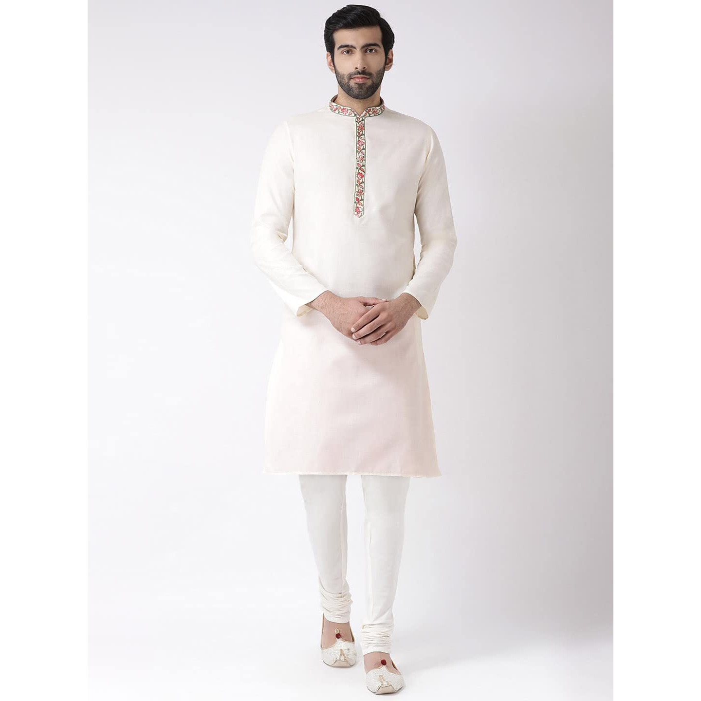 Kisah Men's Indian Ethnic Wear Kurta For Wedding & Festivals | Cream | Size 38 | Ka-0370-38