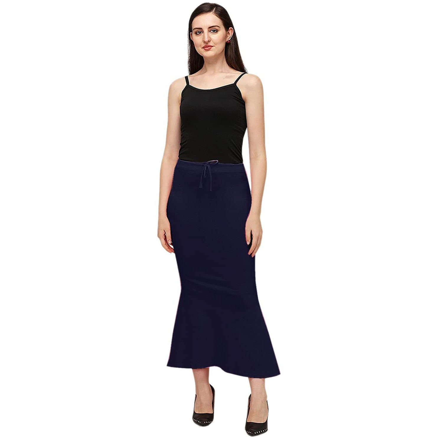 Om Sai Latest Creation Saree Shapewear, Petticoat Seamless All Day Blended Saree Shapewear Petticoat More Variant For Women's (Small, Blue)