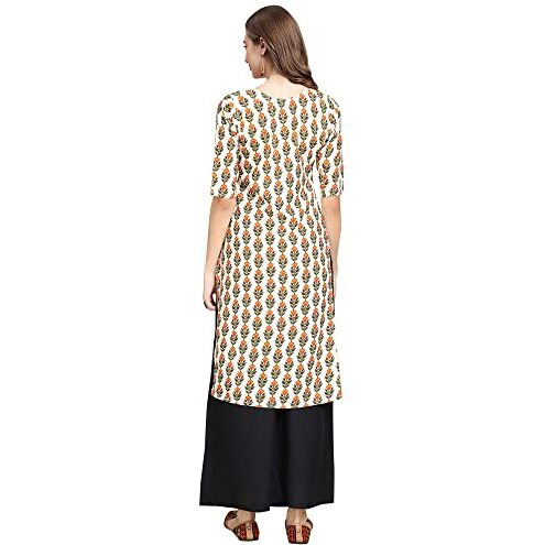 Pinkmint Women's Crepe Digital Print Straight Kurta [Pack Of 6] Multicolour