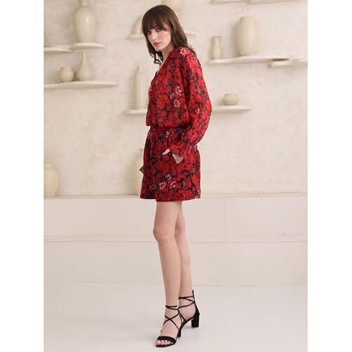 Purvaja Womens Mini Co-Ords (Razy-003_Red_X-Large)