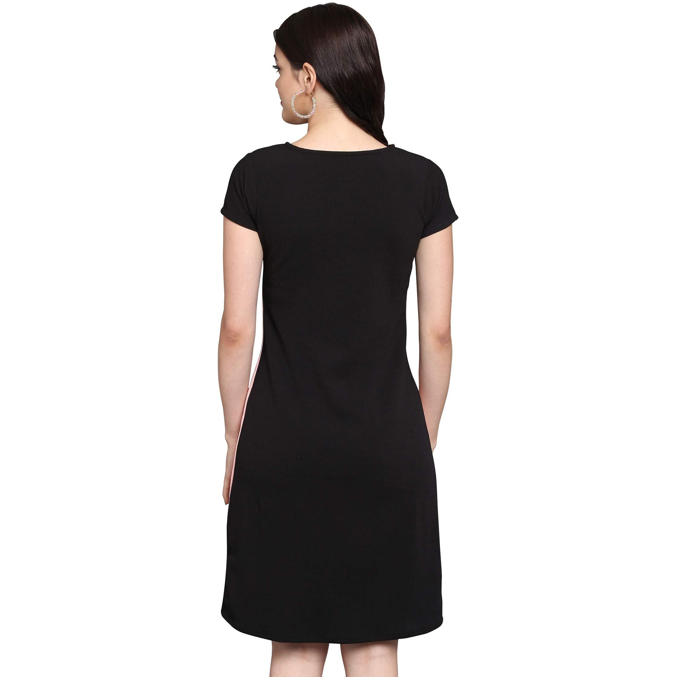 Purvaja Womens Bodycon Knee Length Dress(Lucy-112-Pe-Bl_Peach_Small)