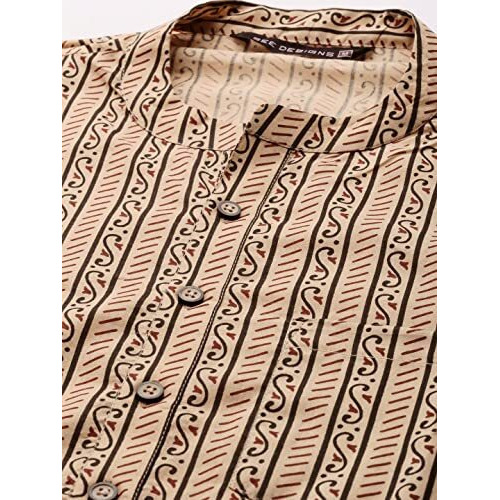 See Designs Multicolored Cotton Regular Fit Printed Kurta_Sdkt1026S