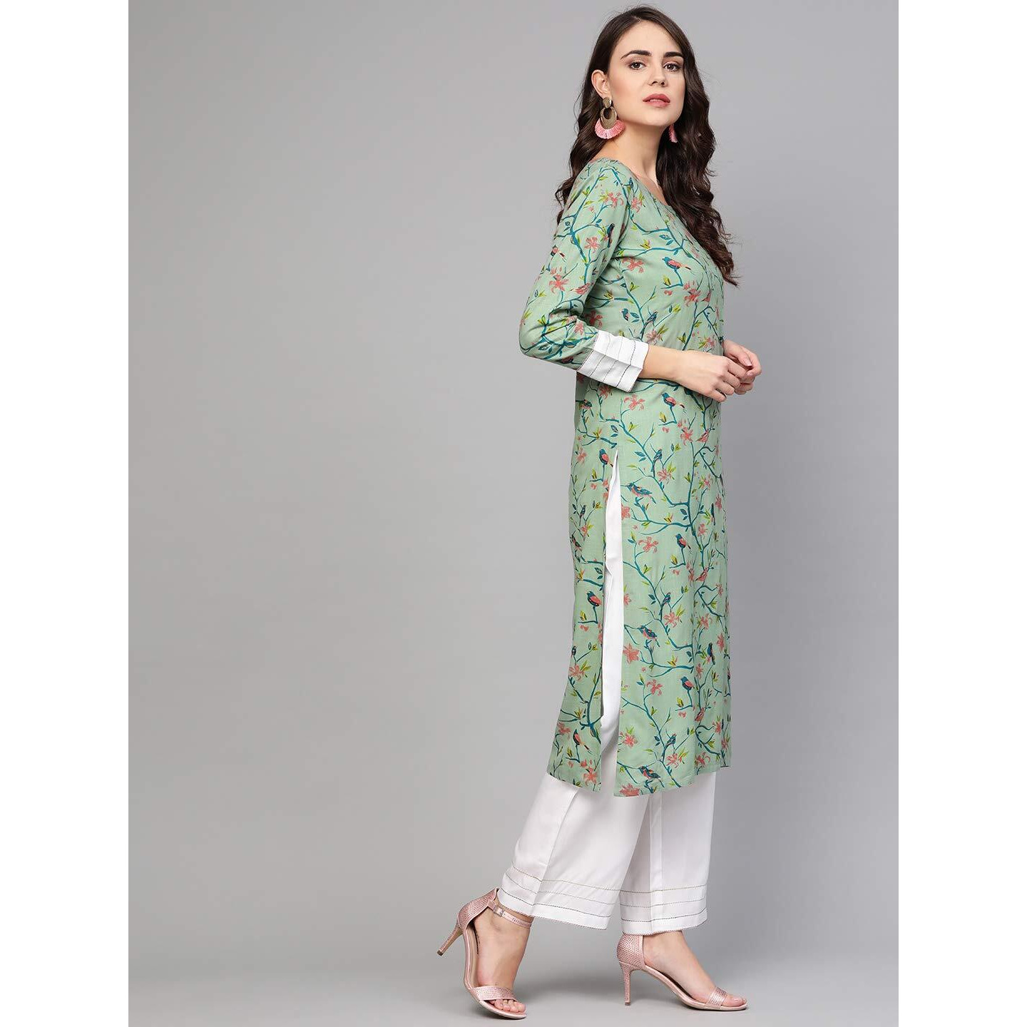 Idalia Multicolour Bird Print Kurta Set