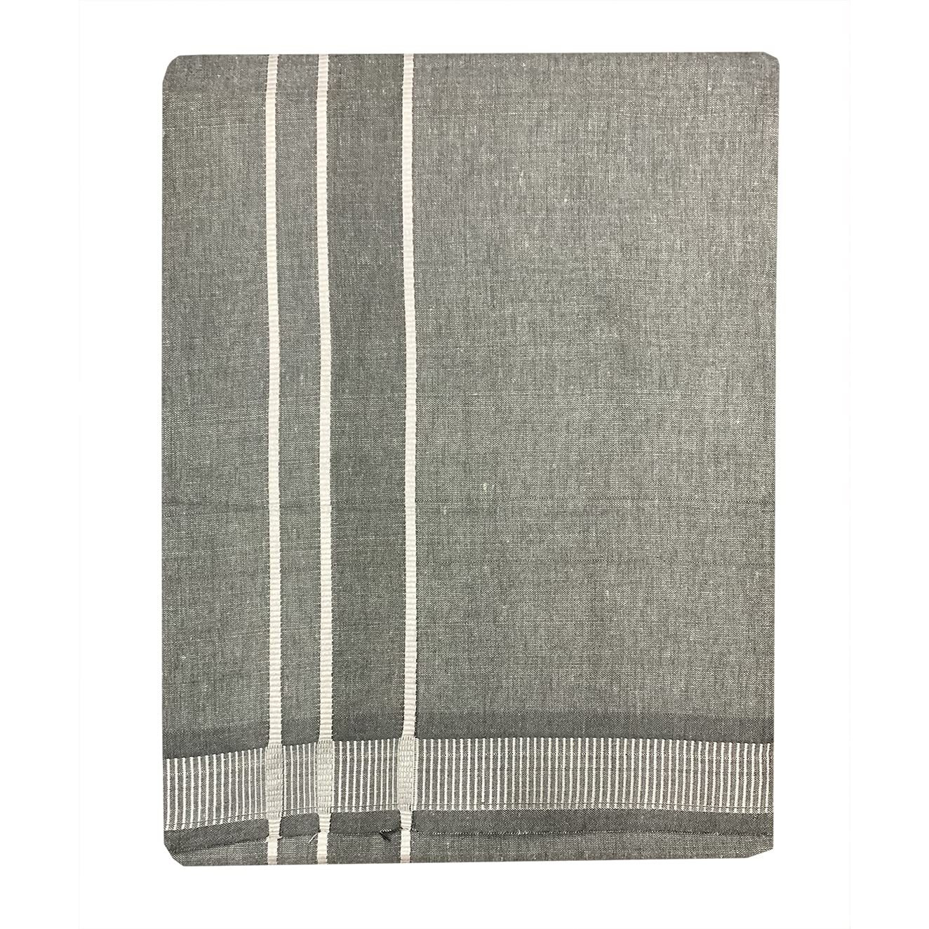 Men's Kerala Style Premam Single (1.28X2.00 Mtrs) Colour (Pack Of 2) (Coffee Brown- Ash) Dhoti