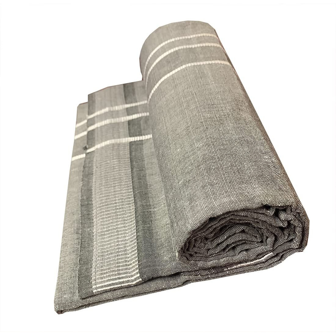 Men's Kerala Style Premam Single (1.28X2.00 Mtrs) Colour (Pack Of 2) (Coffee Brown- Ash) Dhoti