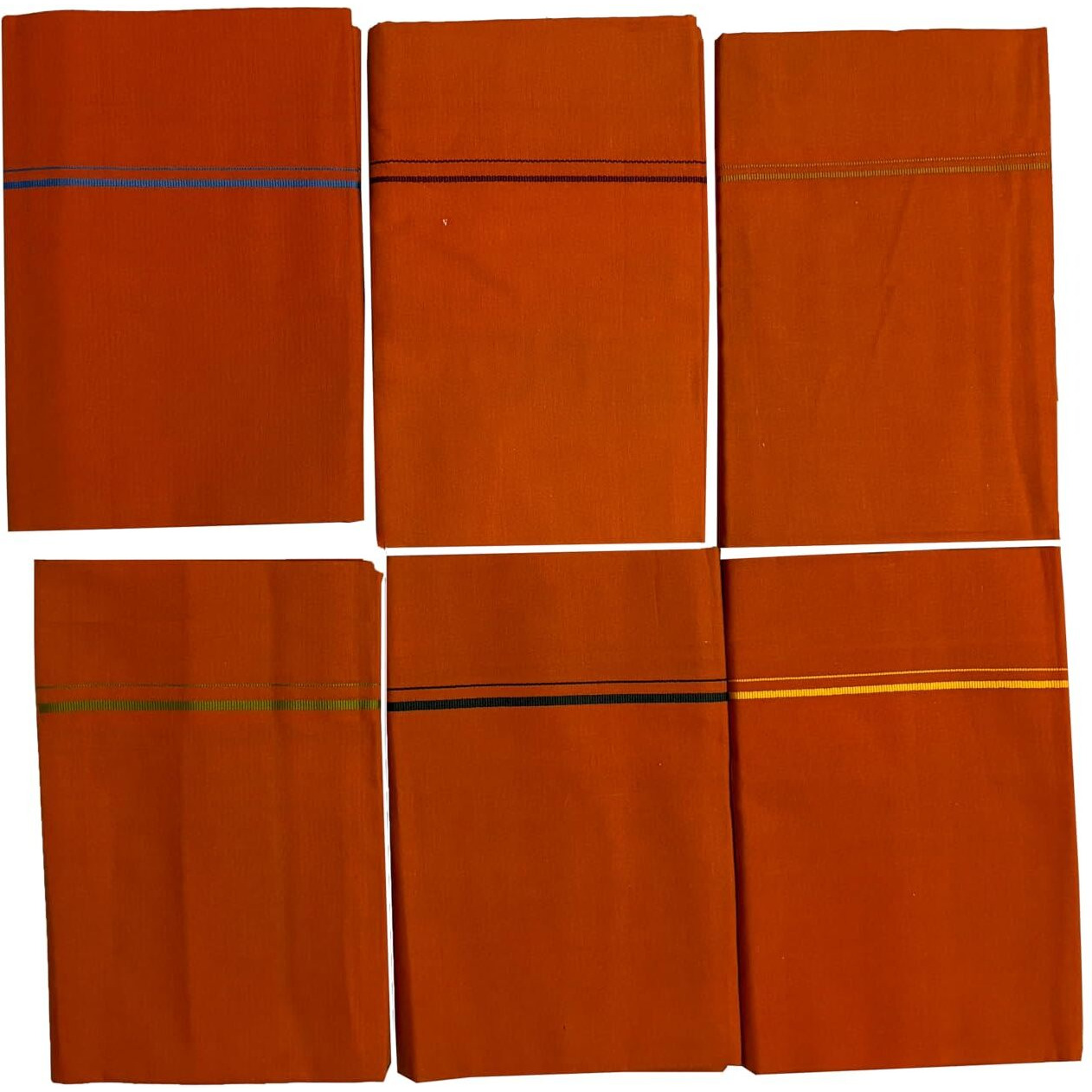 Prakasam Cotton Mens Single Colour Dhoti/Single Mundu/1.30X2.00 Meter Single Dhoti (Dark Kavi)