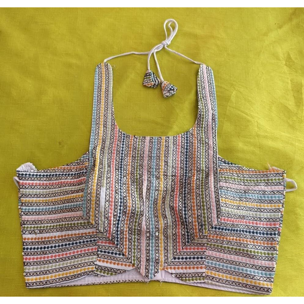 Vihu Fashion Women's Eimo Silk Sequins Sleeveless Regular Blouse (Vf B1006 White 34