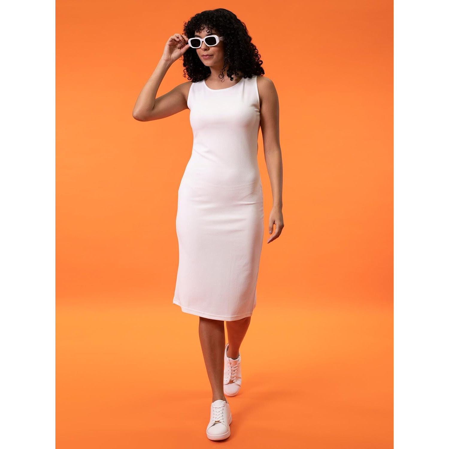 Toochki Dress For Women | Dresses For Women | One Piece Dress For Women |Bodycon Dresses | White Bodycon Fit Dress | Midi Length Dress | Lycra Dress | Beach Outfits For Women