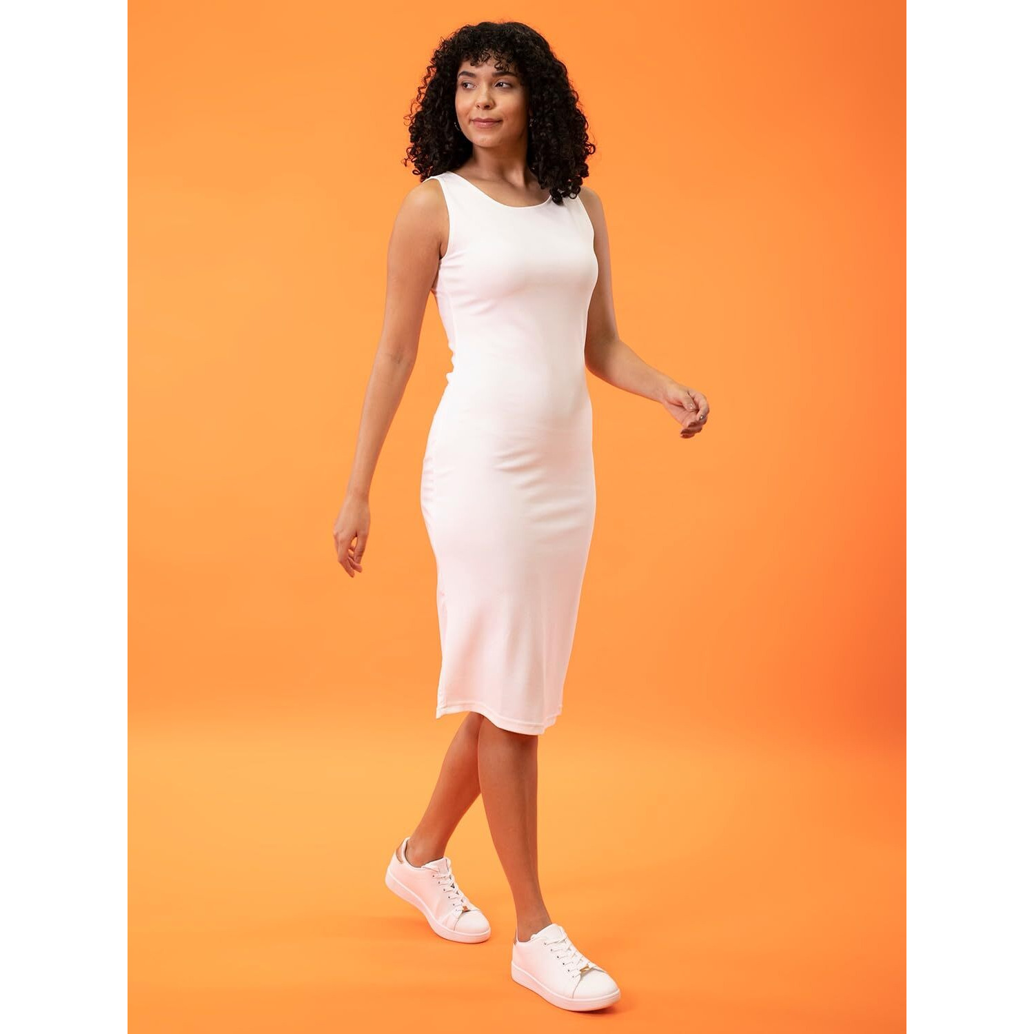 Toochki Dress For Women | Dresses For Women | One Piece Dress For Women |Bodycon Dresses | White Bodycon Fit Dress | Midi Length Dress | Lycra Dress | Beach Outfits For Women