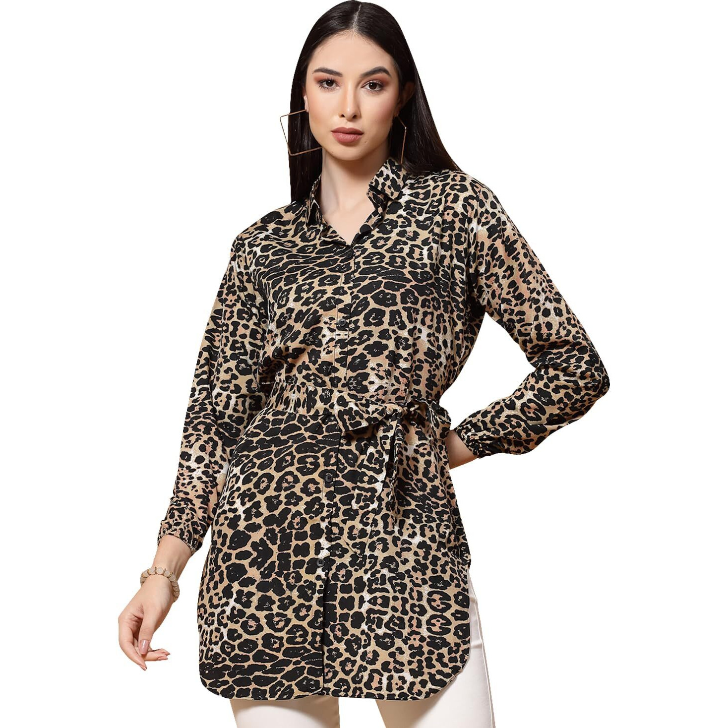 I Enterprise Women's Crepe A-Line Mini Dress (Ak/Ma419L_Multicolor1