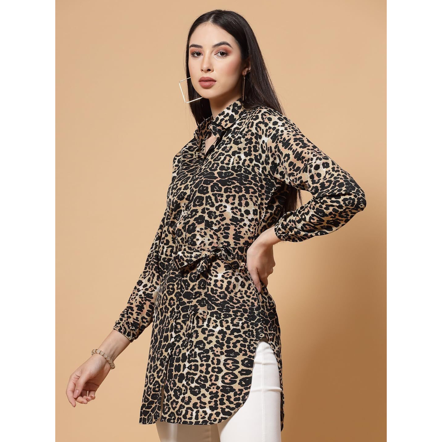 I Enterprise Women's Crepe A-Line Mini Dress (Ak/Ma419L_Multicolor1