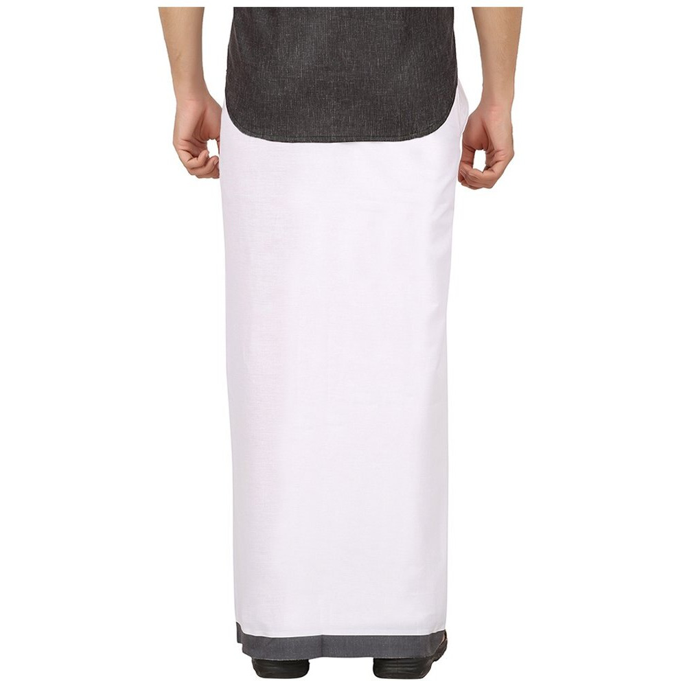 Prakasam Cotton (Moon Men's Single Dhoti (Black) 1.27 X 2.00 Meter