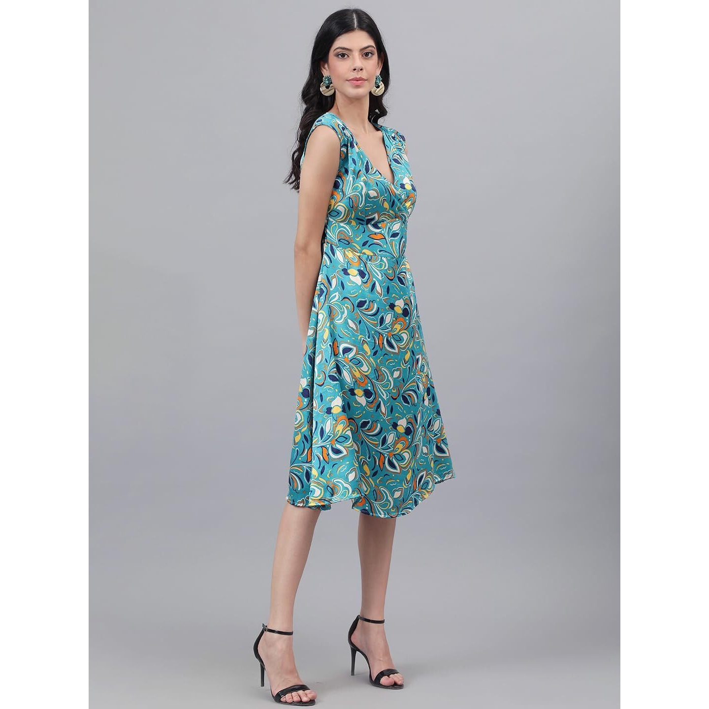 Kotty Women's Fit And Flare Printed Dress