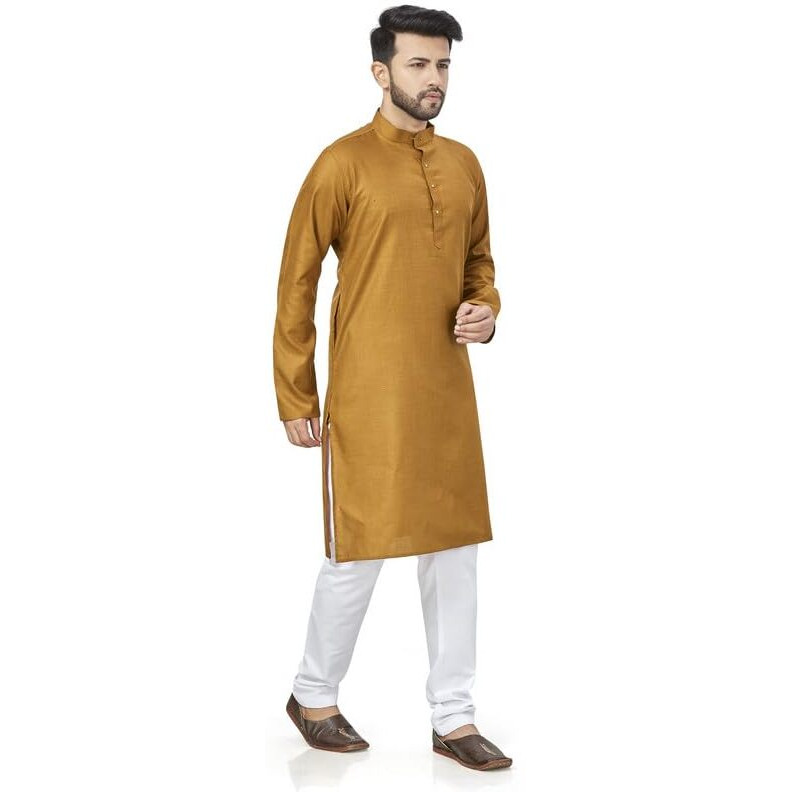 Be Active Men's Traditional Solid Full Sleeves Kurta || Cotton Kurta For Men || Men Kurta For Wedding || Kurta For Men (N-Rfsk0001 14 Kr S)