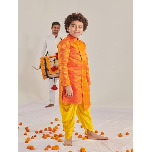 Pspeaches Boys Ethnic Motifs Regular Kurta With Dhoti Pants (12-13Years)