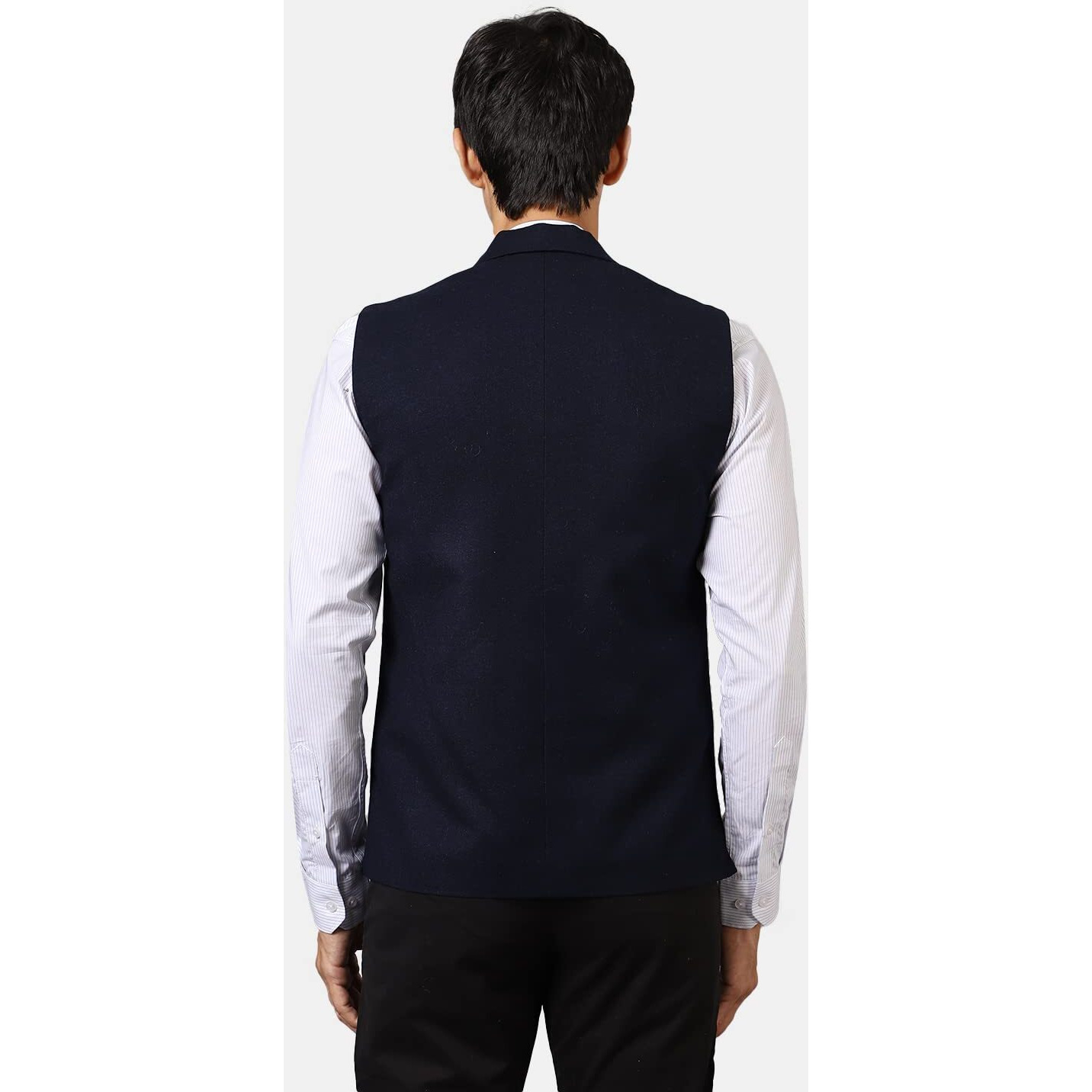 Wintage Men's Tweed Wool Blue Modi Nehru Jacket  44/Xl