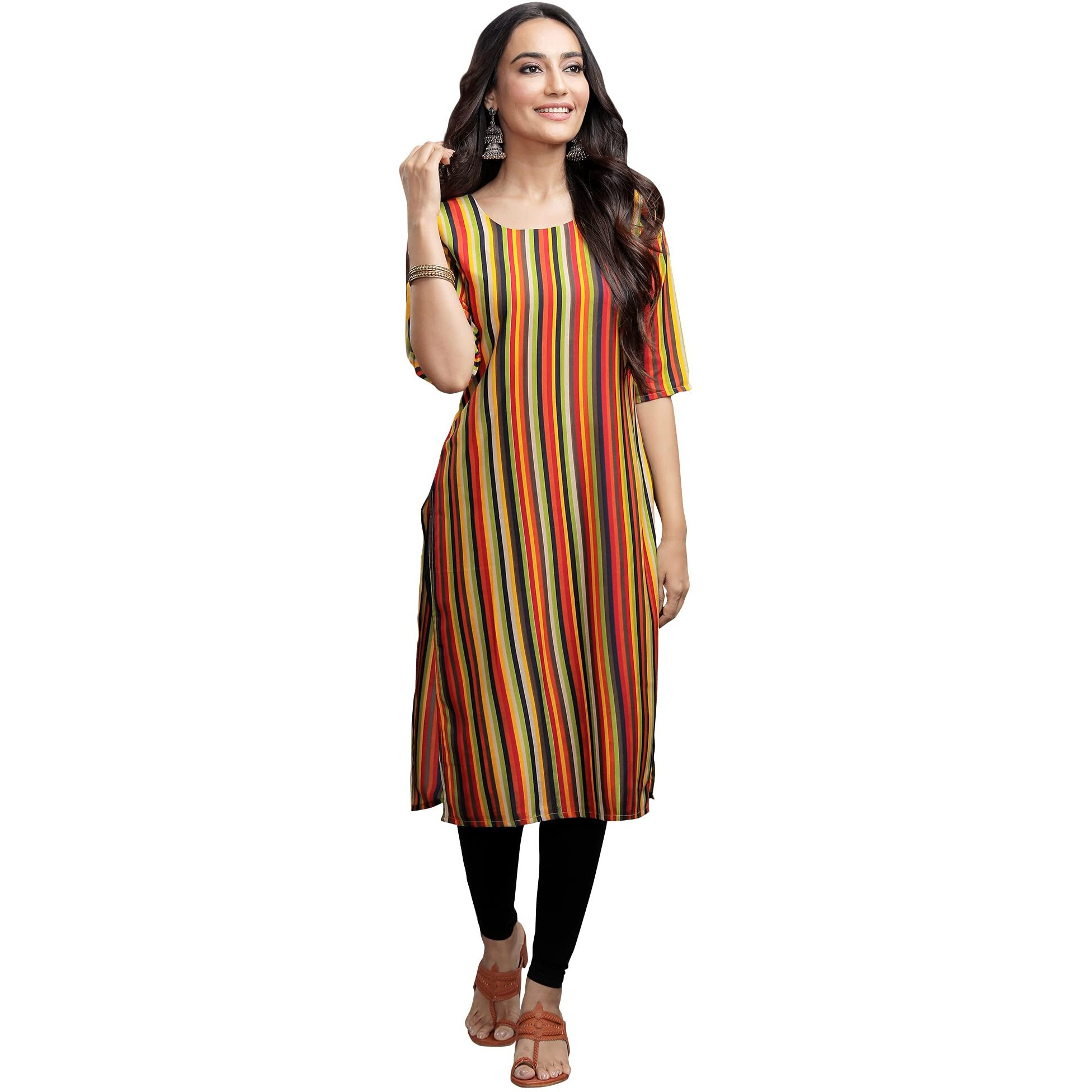 Pinkmint Women's Digital Printed Straight Kurta[Surbhi-530356-Xl]