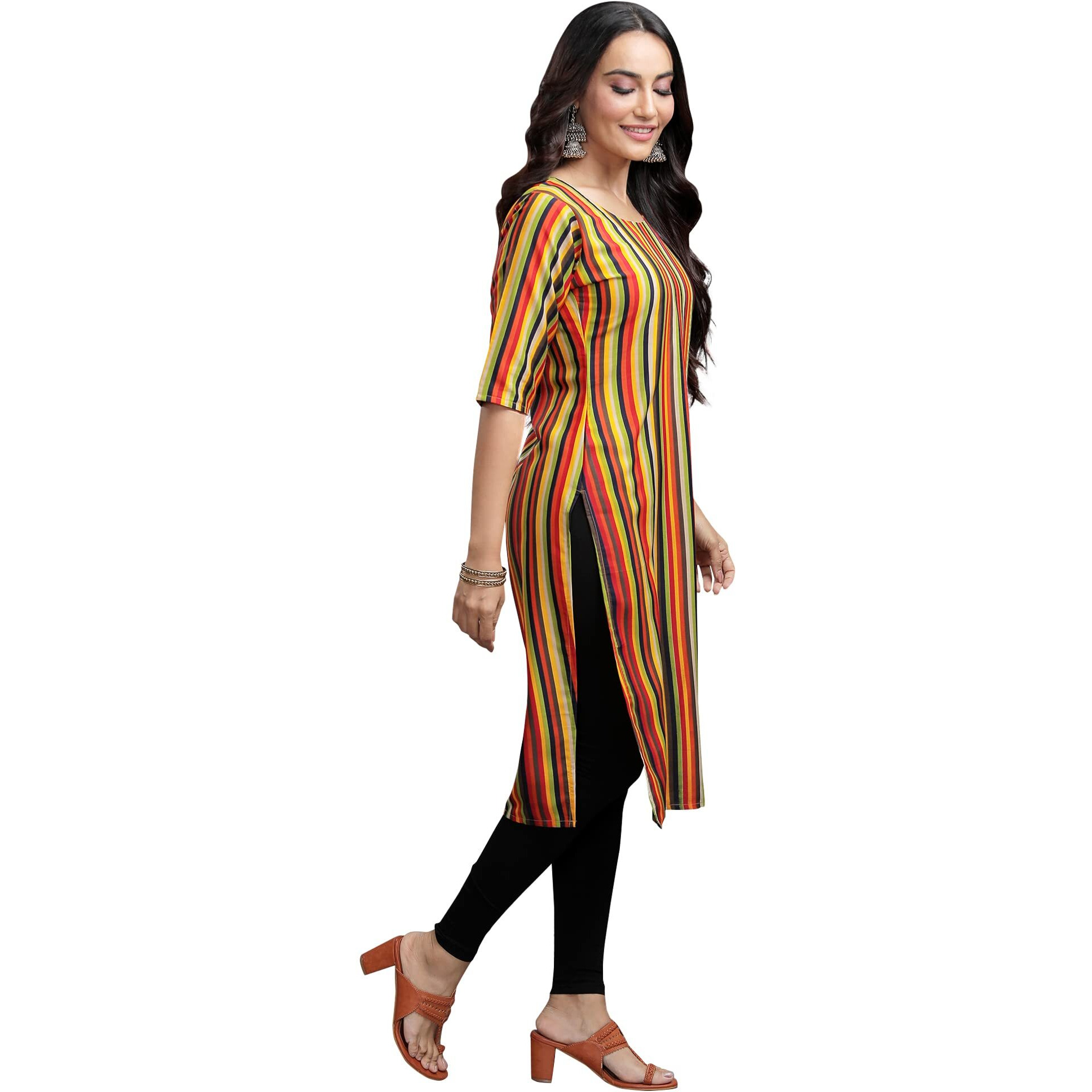 Pinkmint Women's Digital Printed Straight Kurta[Surbhi-530356-Xl]